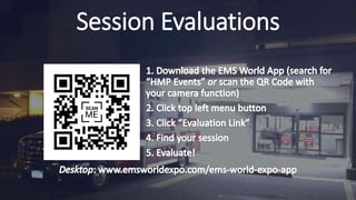 Session Evaluations
 
