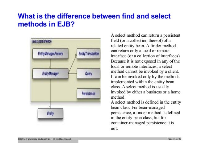 Ejb interview questions and answers pdf download