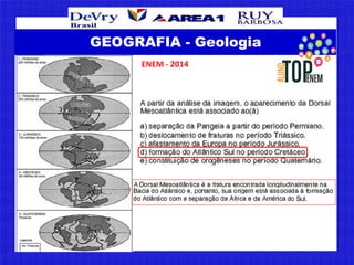 ENEM - 2014
GEOGRAFIA - Geologia
 