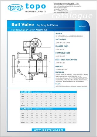Top entry ball valve topo valve