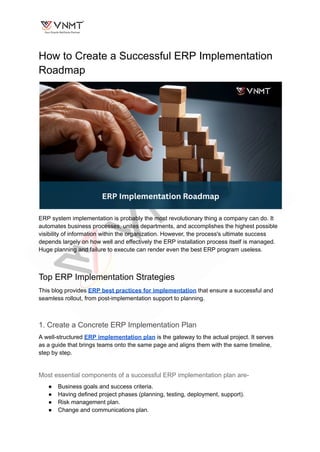 ERP Implementation Roadmap: Steps for a Successful ERP Deployment | PDF