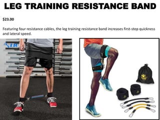 LEG TRAINING RESISTANCE BAND
$23.00
Featuring four resistance cables, the leg training resistance band increases first-step quickness
and lateral speed.
 