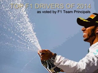 as voted by F1 Team Principals
 