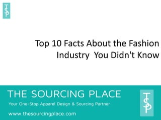 Top 10 Facts About the Fashion
Industry You Didn't Know

 
