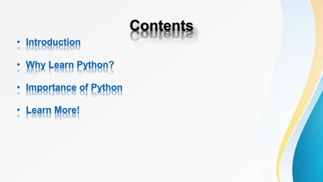 Top Five Reasons for Choosing Python Programming | PPT