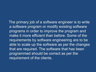 Top five reasons to become a Software Engineer | PPTX