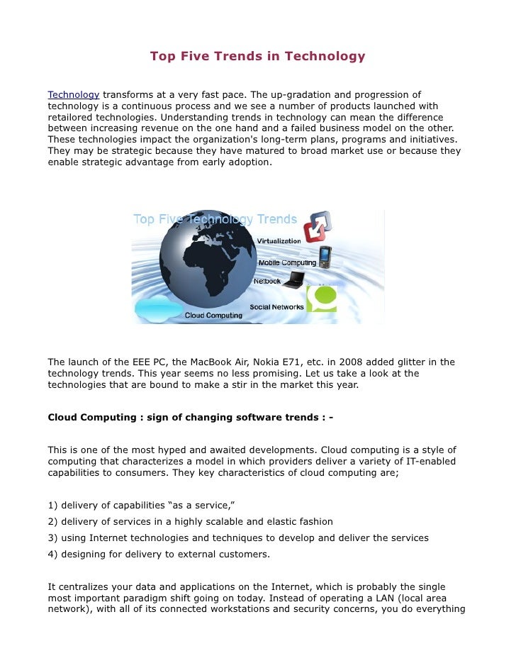 Top Five Trends In Technology