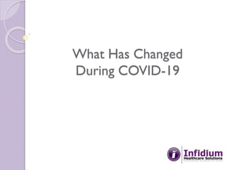 What Has Changed
During COVID-19
 