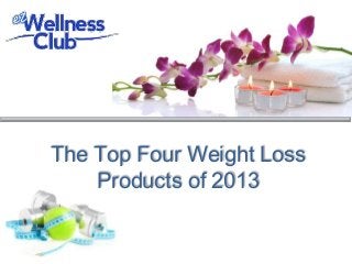 The Top Four Weight Loss
    Products of 2013
 