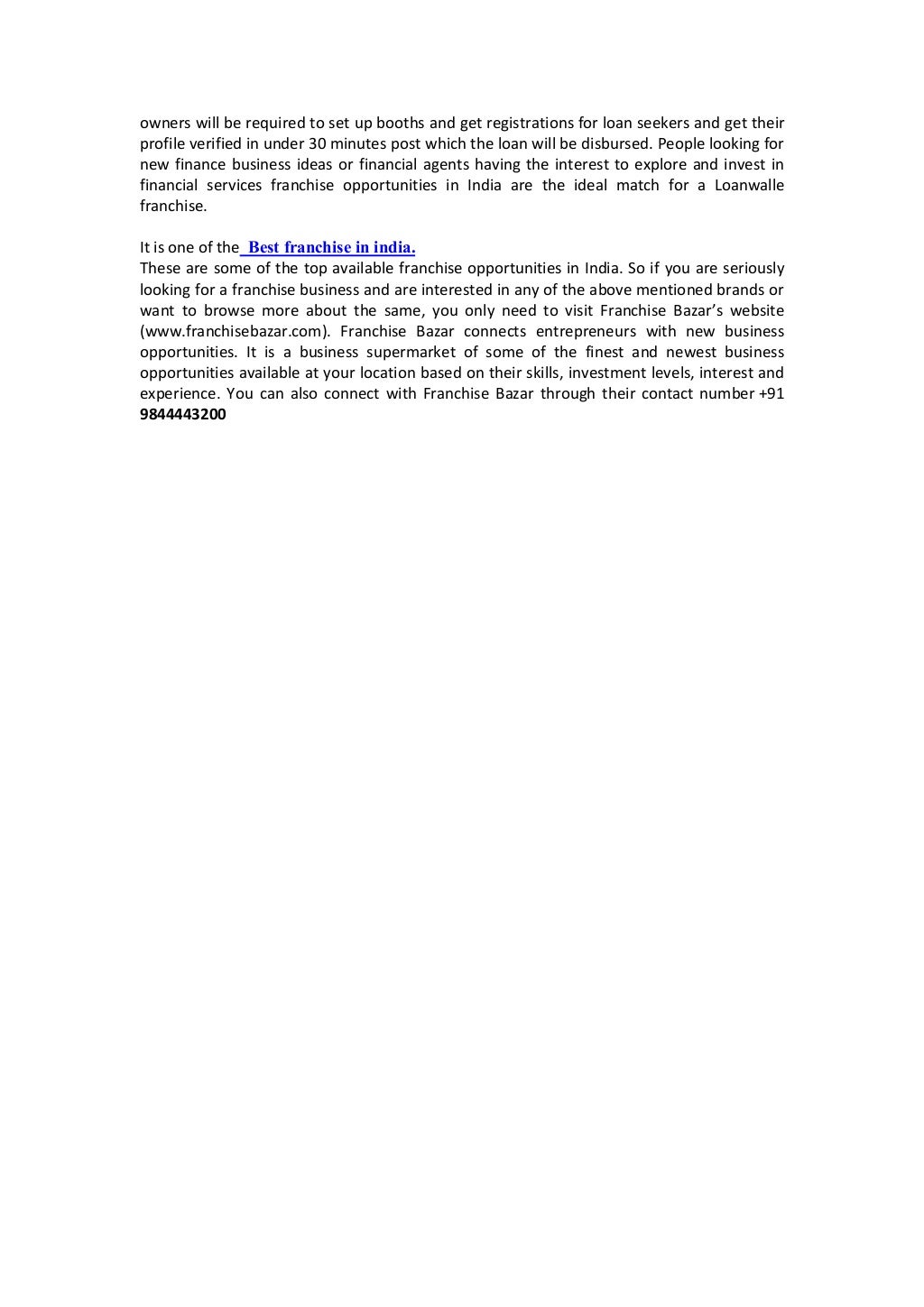 Top Franchise Business Ideas In India Franchisebazar