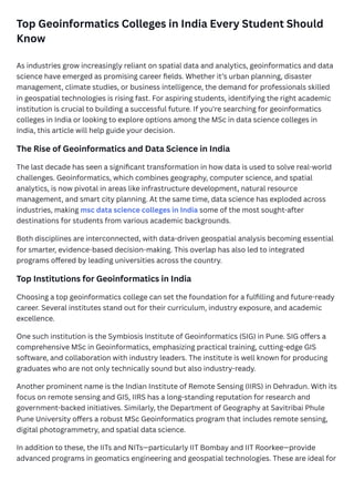 Top Geoinformatics Colleges in India Every Student Should Know (1).pdf