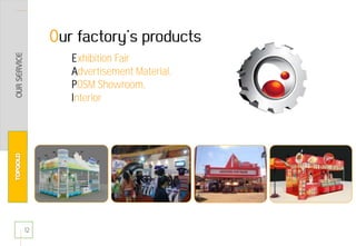 12
O
Exhibition Fair
Advertisement Material,
POSM Showroom,
Interior
 