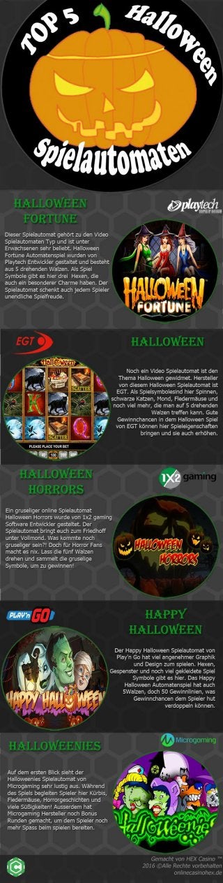 Top Halloween Spielautomaten Online