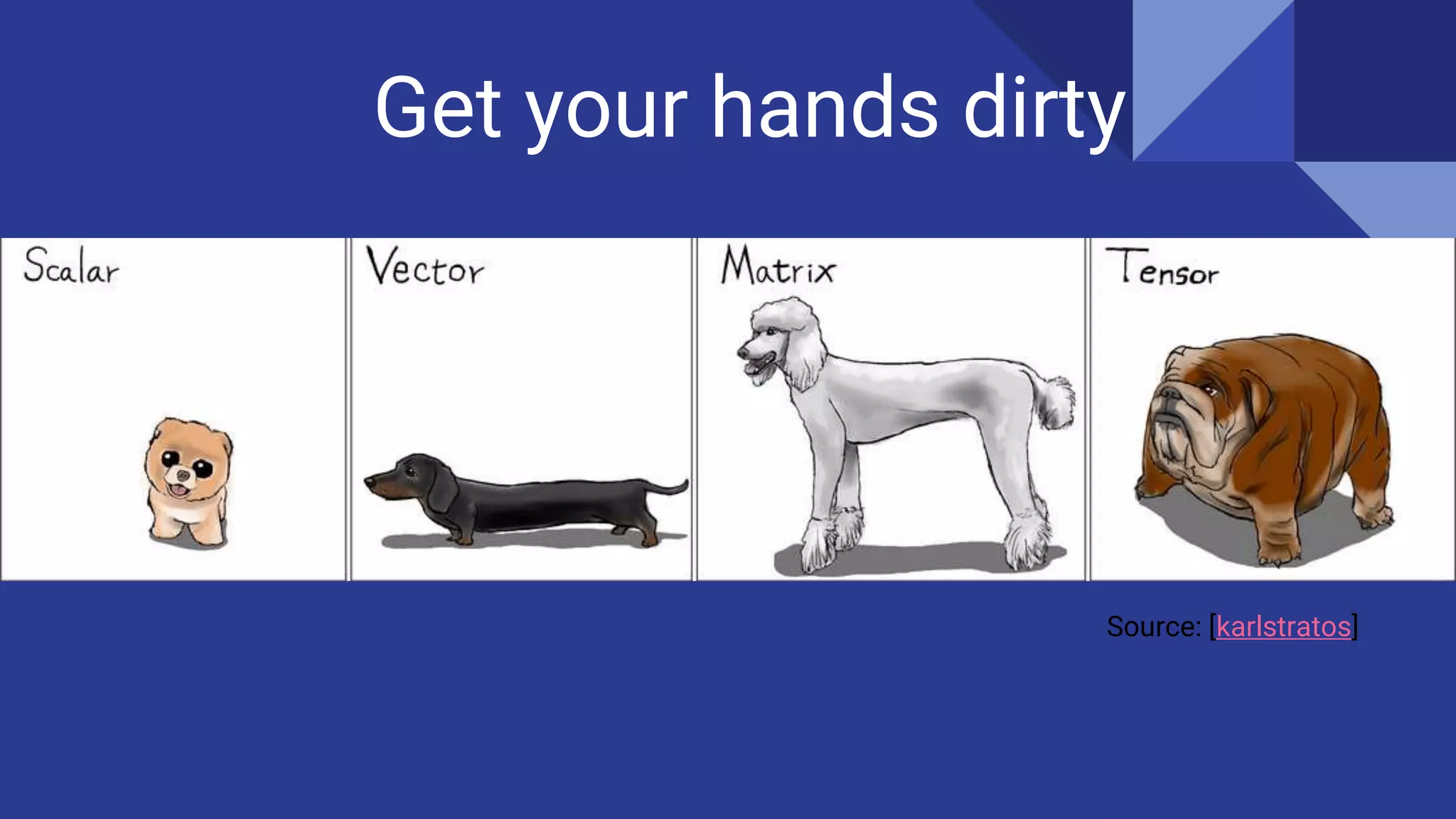 Get your hands dirty
Source: [karlstratos]
 