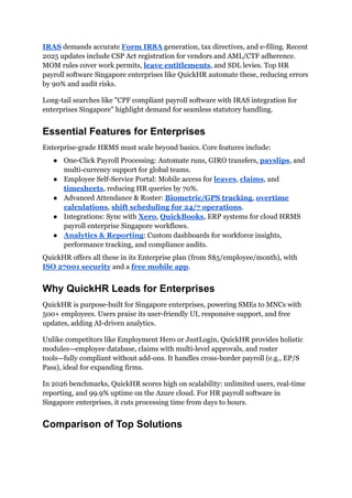 Top HR Payroll Software for Enterprises in Singapore: Compliance ...