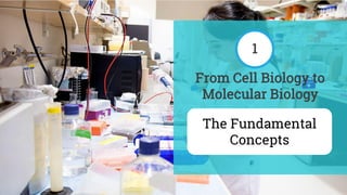 From Cell Biology to
Molecular Biology
The Fundamental
Concepts
1
 
