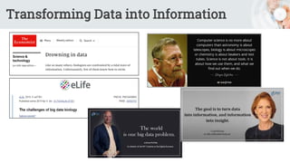 Transforming Data into Information
 