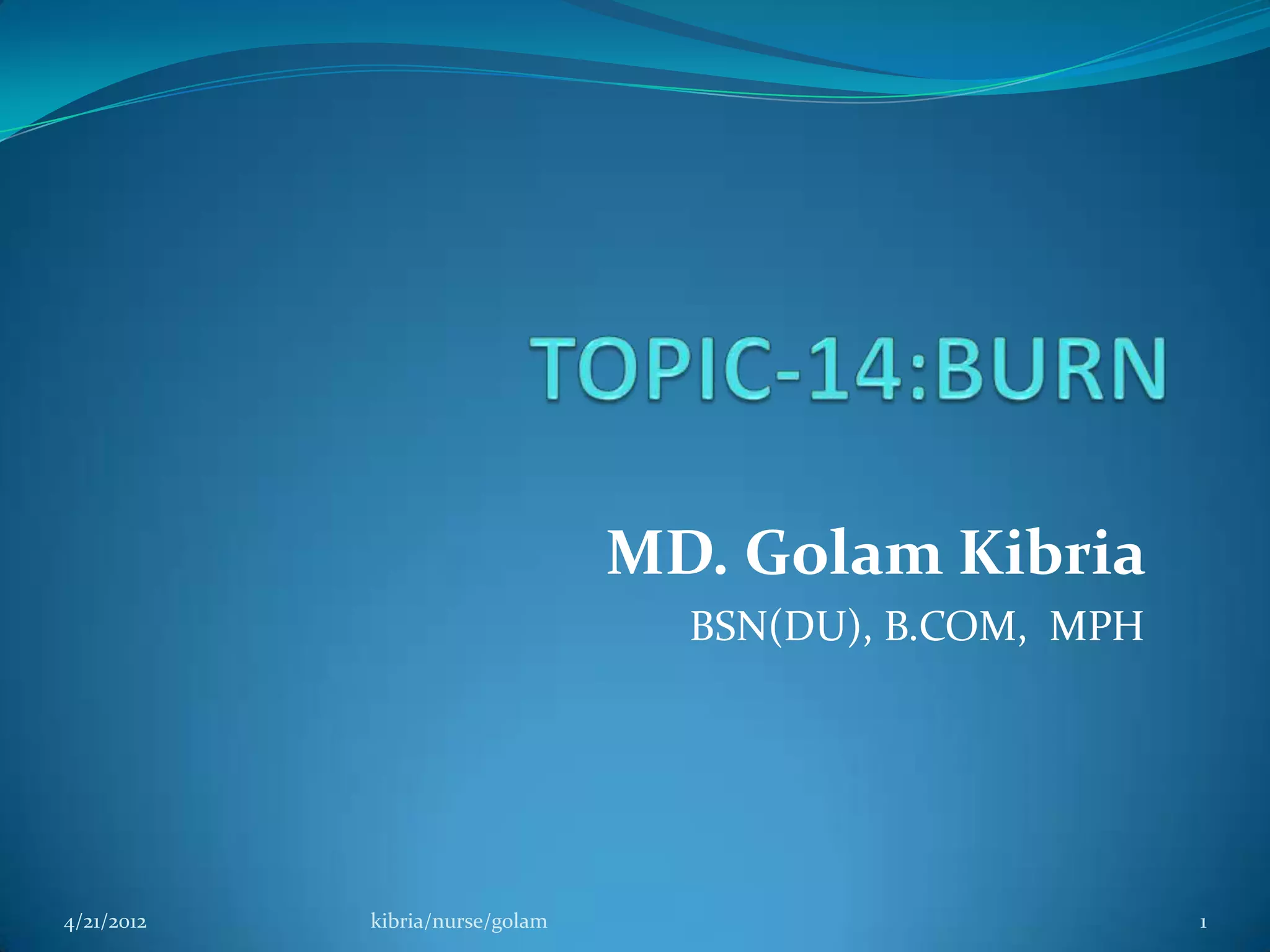 burn management PPT
