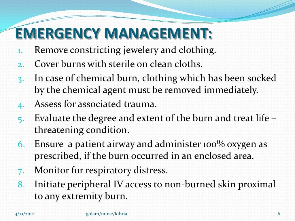 burn management