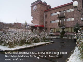Meruzhan Saghatelyan, MD, Interventional cardiologist
Nork Marash Medical Center, Yerevan, Armenia
www.nmmc.am
 