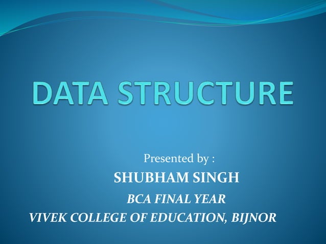 DATA STRUCTURE IN C LANGUAGE | PPTX