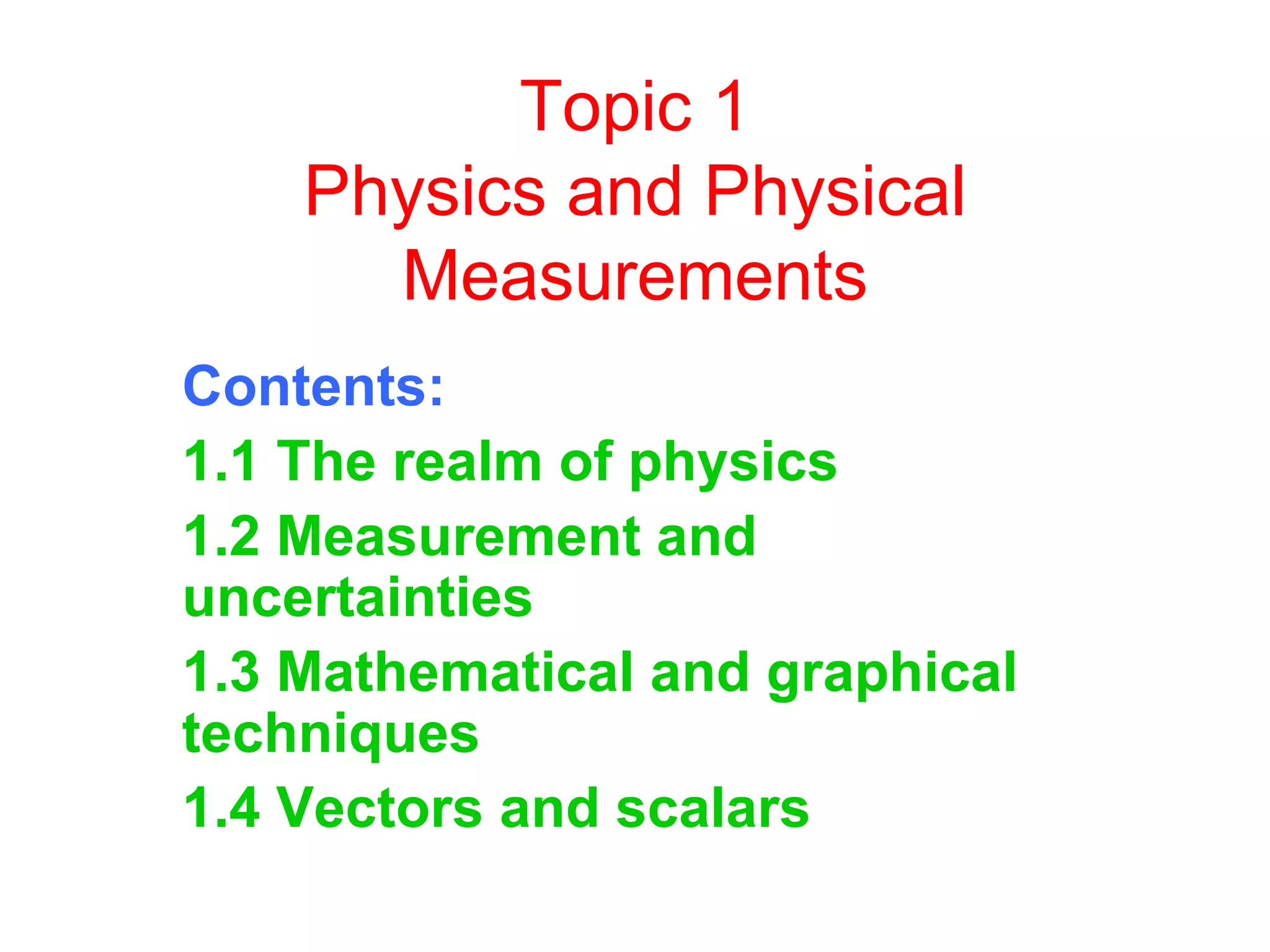 Topic 1realm Of Physics | PPT