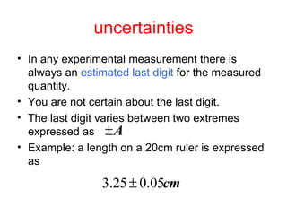 Uncertainty In A Ruler Topic 1realm Of Physics | PPT