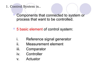 terminology and control system power point | PPT