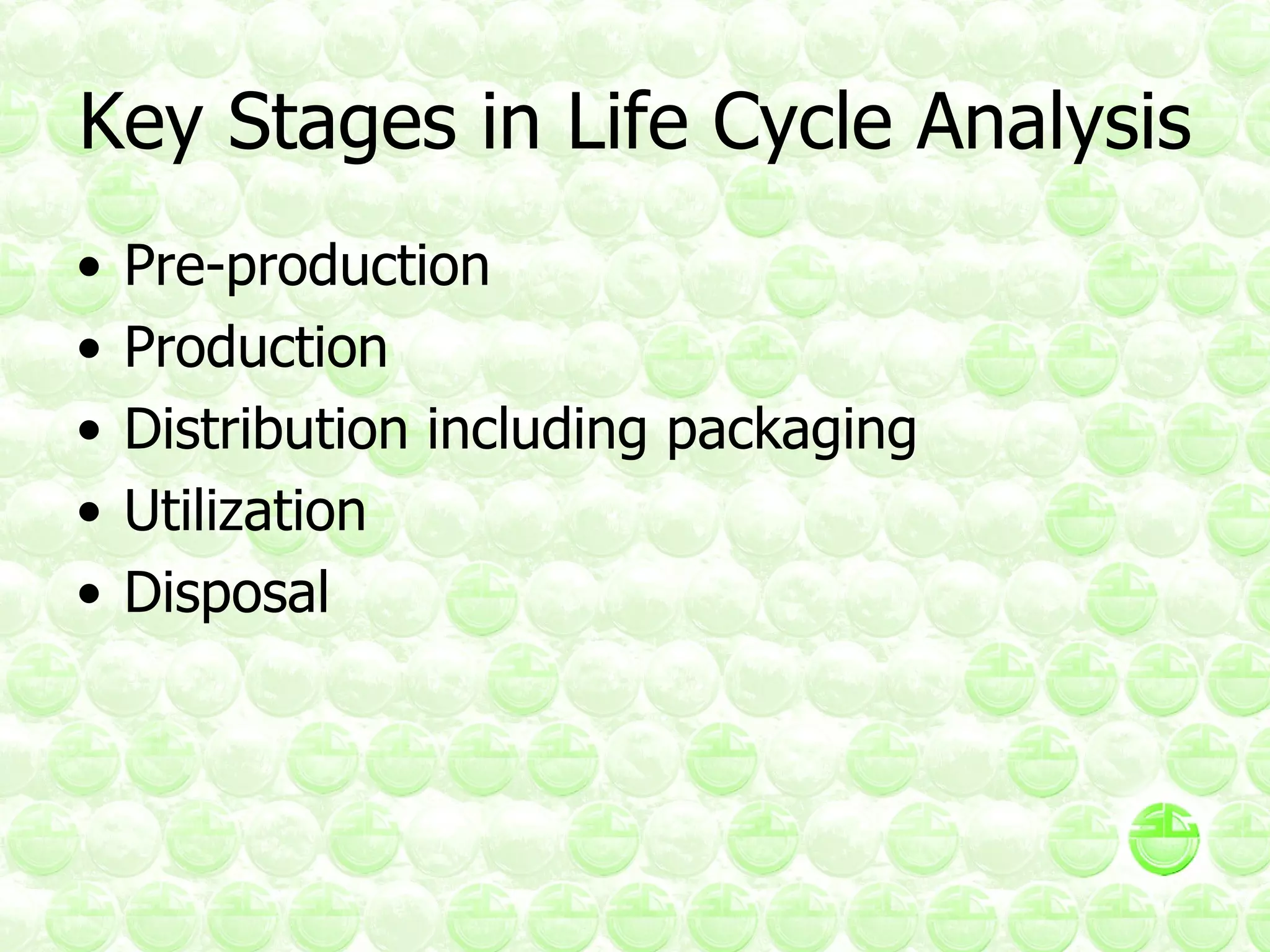 Topic 3 Life Cycle Analysis | PPS