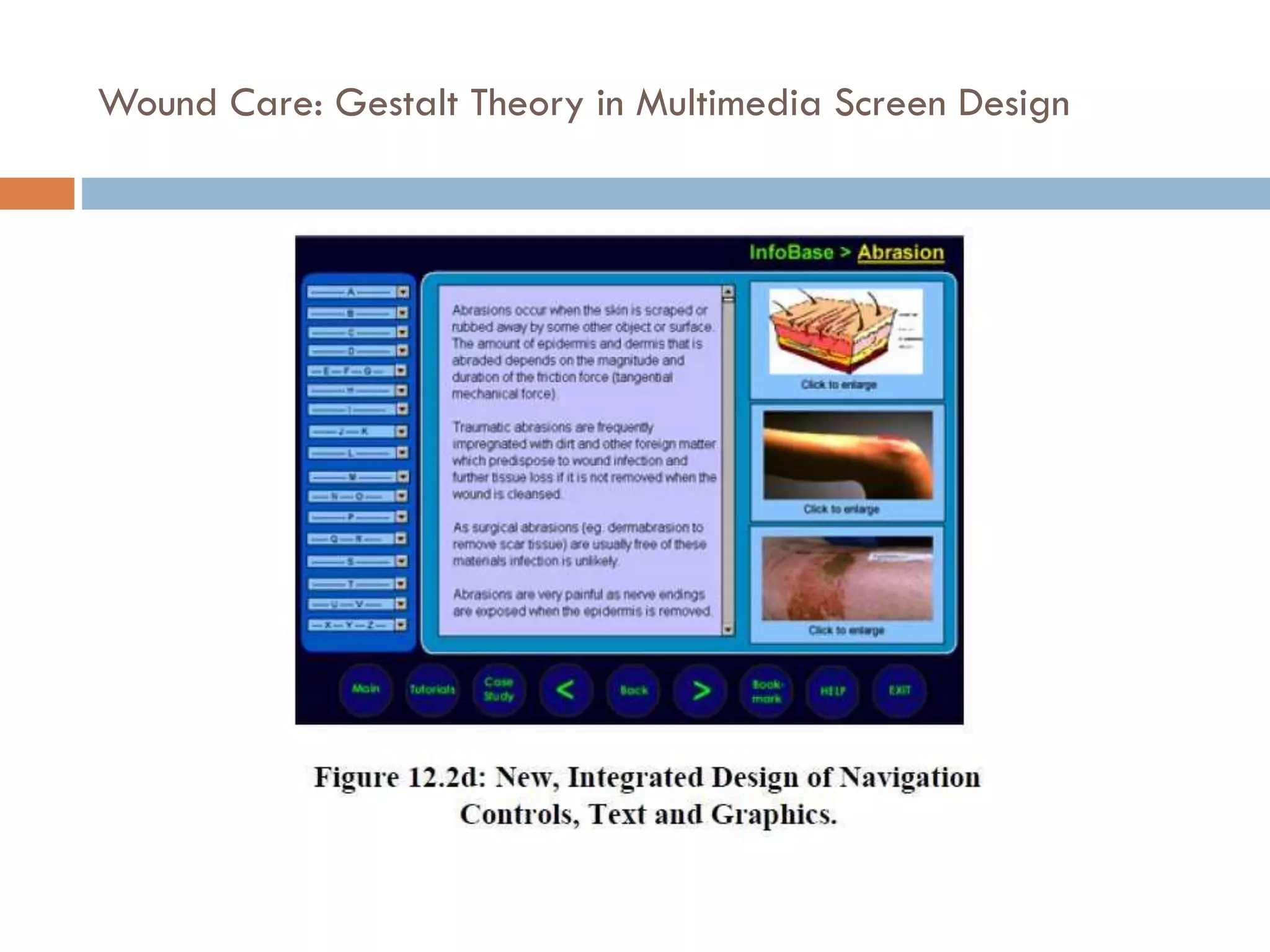 Wound Care: Gestalt Theory in Multimedia Screen Design
 