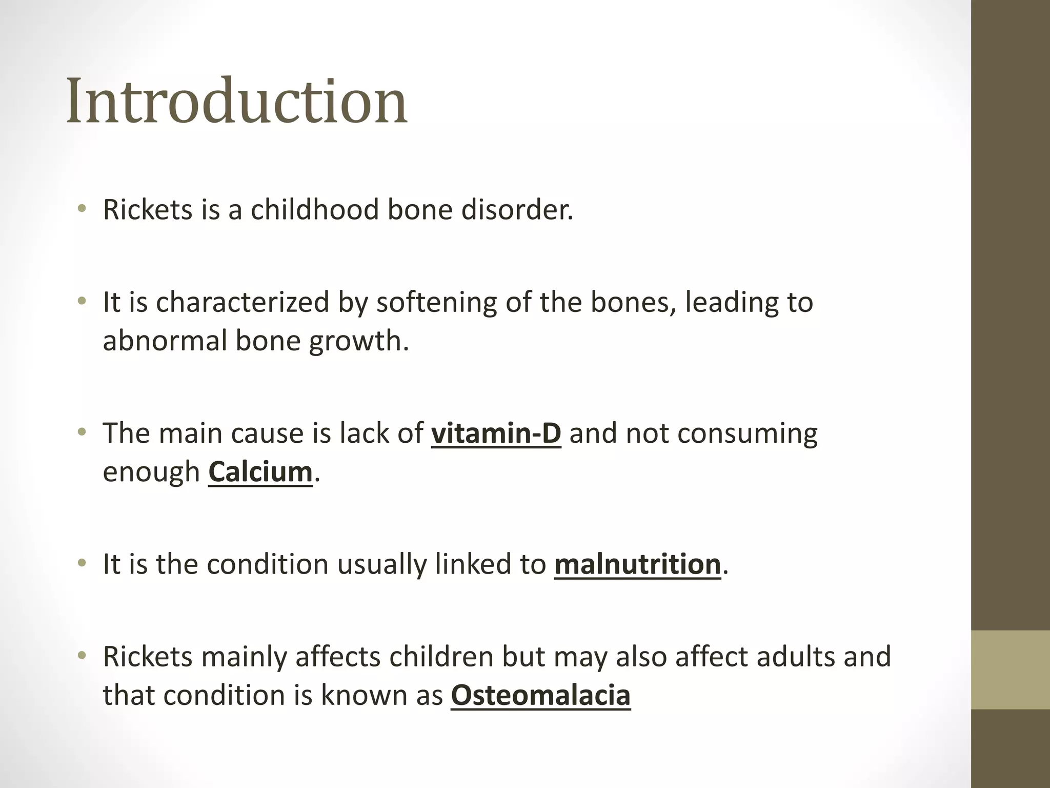 Topic- Rickets in children by Chhavi Saini | PPT