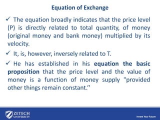 TOPIC 03-QNTY THEORY OF MONEY;FISHERS APPROACH.pptx
