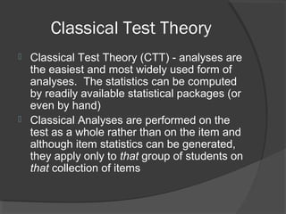 Introduction to Item Response Theory | PPT