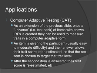 Introduction to Item Response Theory | PPT