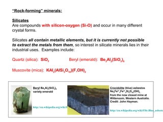 Copper Silica Rocks Topic 1: Ore mineralogy and orebodies | PPT