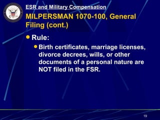 Topic 1.10 enlisted service records and military comp | PPT