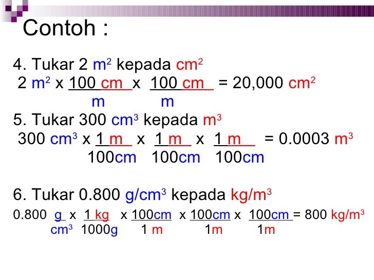 Tukar Meter Kepada Cm / Unit ukuran : Terdapat beberapa cara untuk