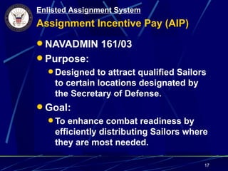 Topic 1.18 Enlisted Assignment System | PPT