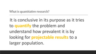 Quantify Problem Characteristics of Quantitative Research | PPTX