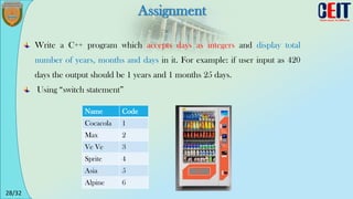 C++ Topic 1.pdf from Yangon Technological University | PPT