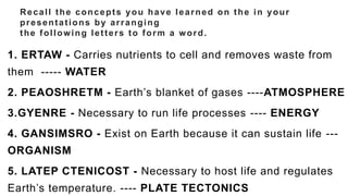 TOPIC 1. Earth And Earth Systems Lesson Guide | PPTX