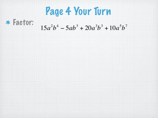 Page 2 Try It
Factor:     7x + 14x   2
 