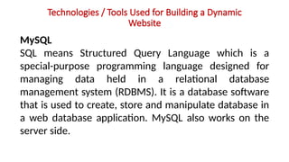 Website. It System Introduction TOPIC 1 - INTRODUCTION TO WEBSITE DESIGN AND DEVELOPMENT.pptx
