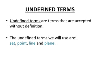 Topic 1. points, line and plane | PPT