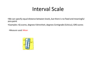 Interval Measurement Examples Topic 1 - Scales of Measurement & Distributions.pptx