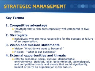 Topic 1 strategic management | PPTX