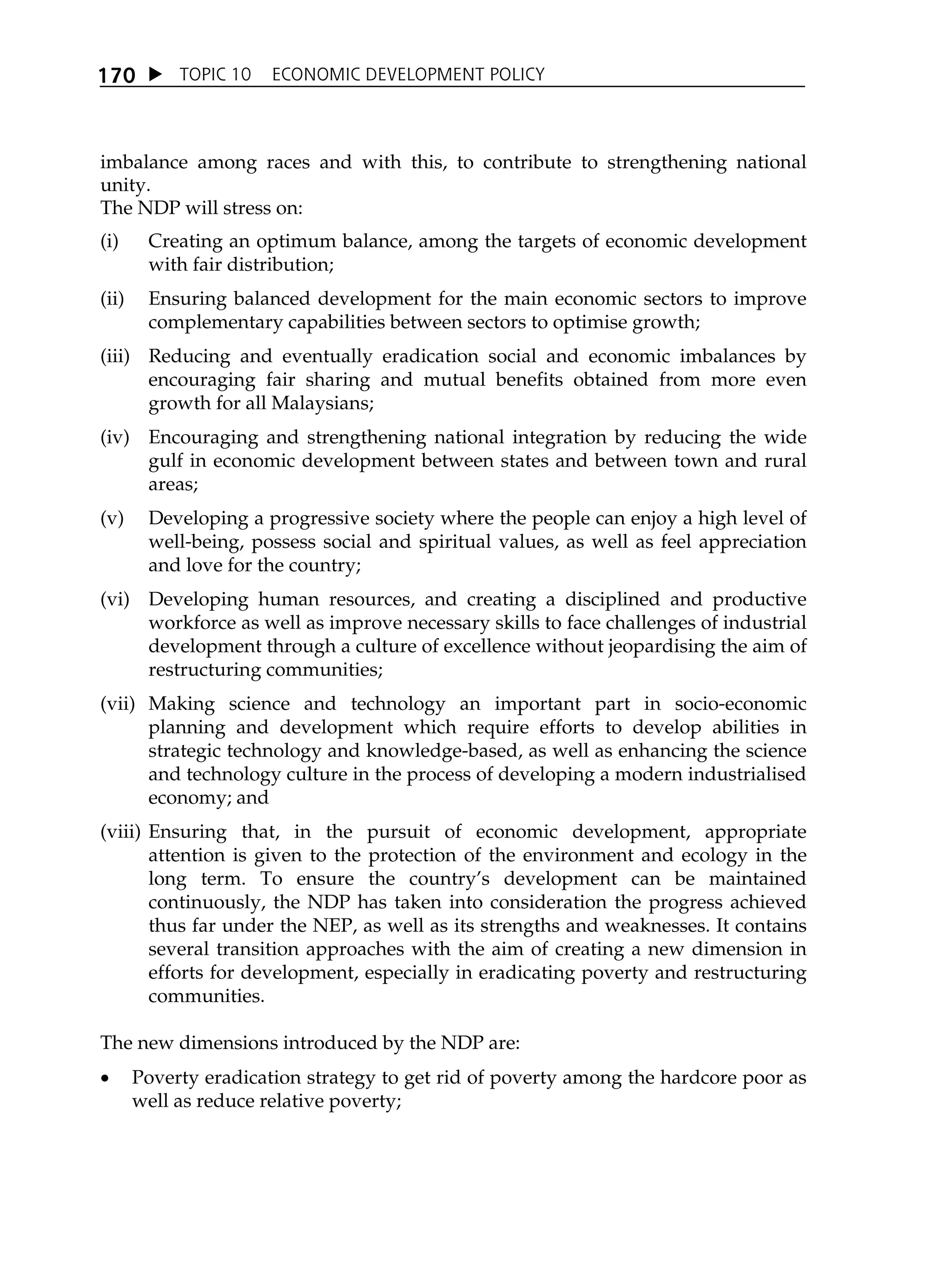 Topic 10 Economic Development Policy Pdf