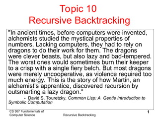 Comprehensive Guide to Recursive Backtracking in Computer Science | PPT