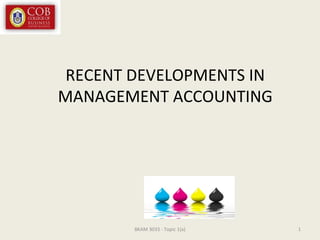 evolution of management accounting essays