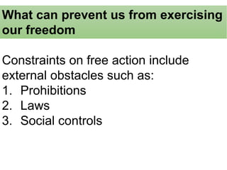 Example External Freedom Topic 11 freedom | PDF